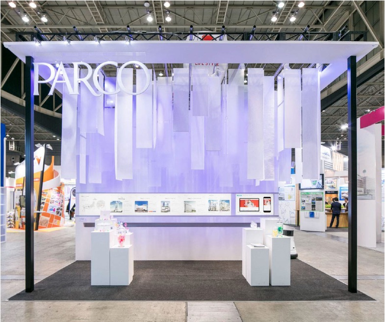 PARCO Japan dynamic booth lighting | Invisua Lighting